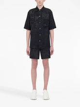Alexander McQueen Graffiti-Jacquard Short-Sleeve Shirt