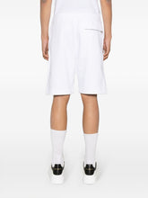 Alexander McQueen Graffiti Logo Print White Shorts