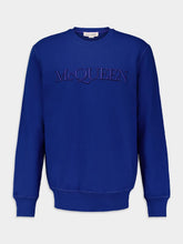 McQueen Logo Embroidered Crewneck Sweatshirt