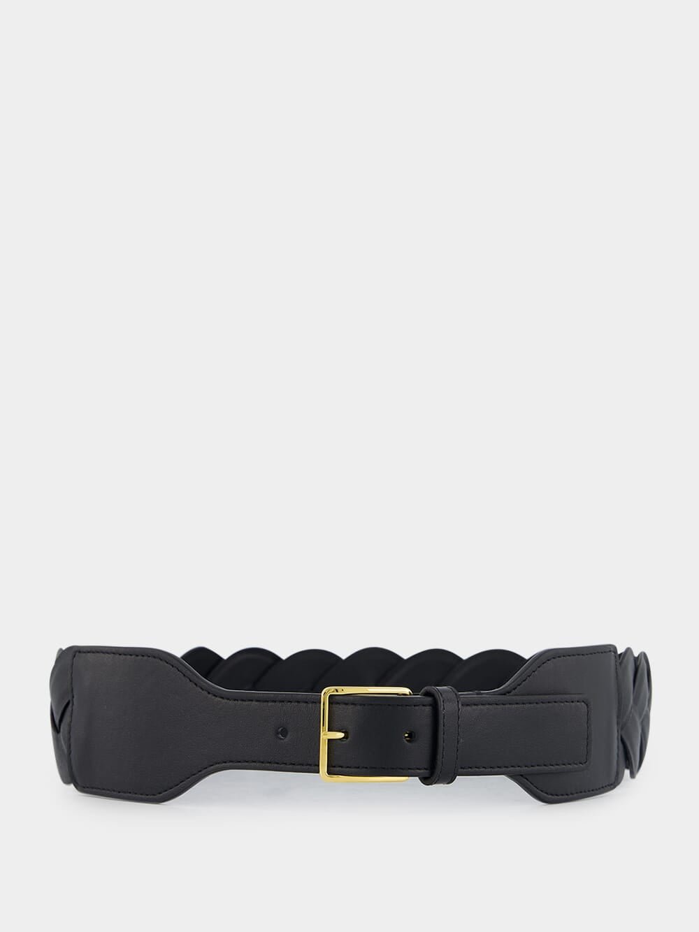 AltuzarraBlack Skinny Braid Belt at Fashion Clinic