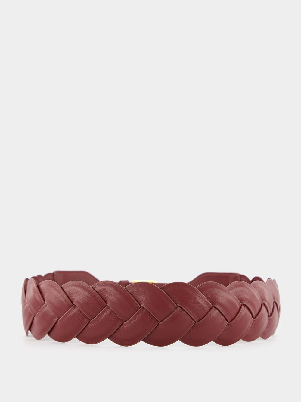 AltuzarraBraided Burgundy Leather Belt at Fashion Clinic