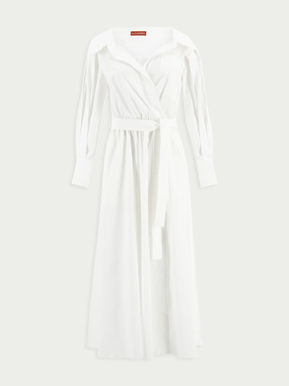 AltuzarraLyddy Cotton-Blend Wrap Dress at Fashion Clinic