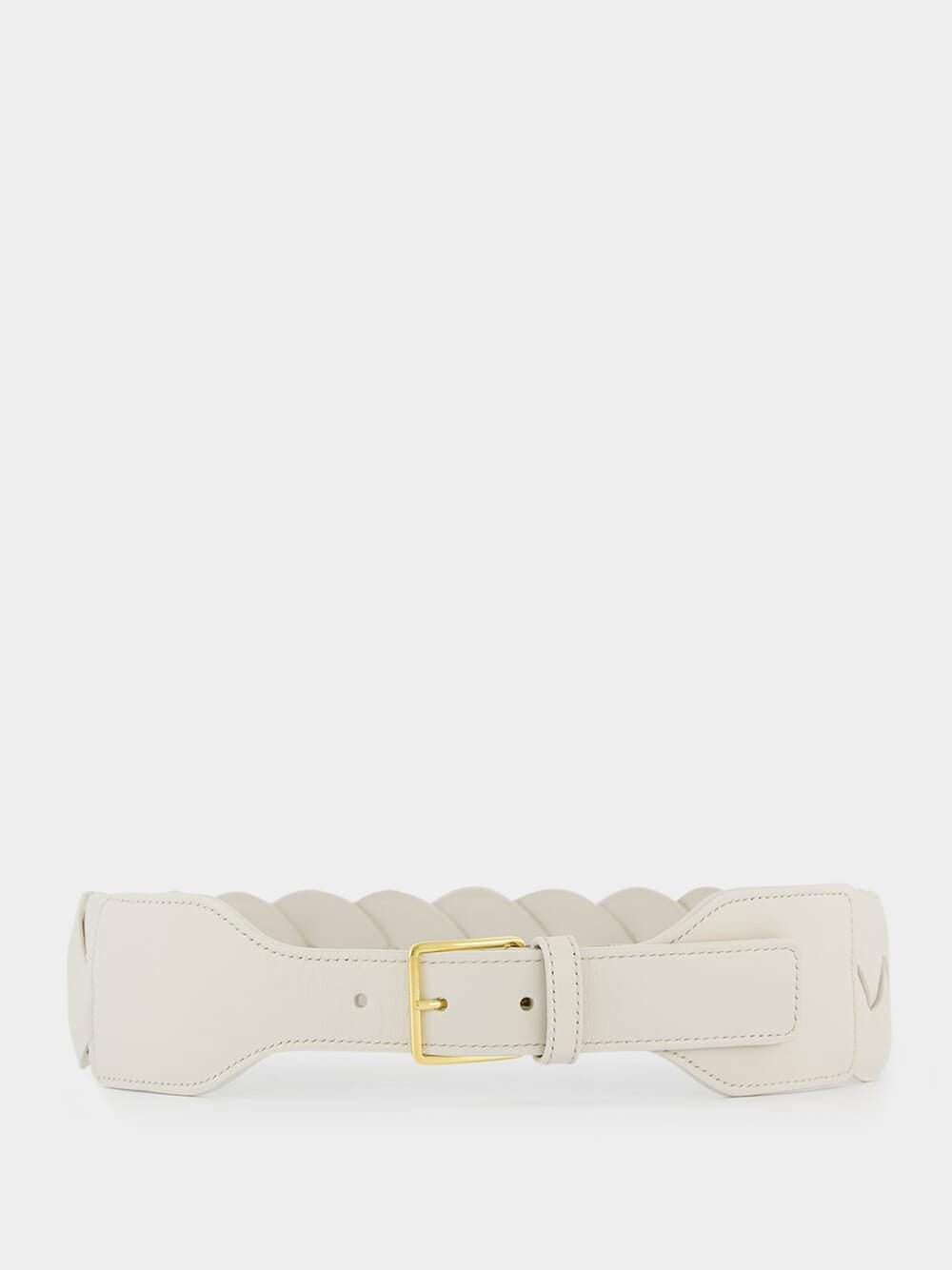 AltuzarraWhite Skinny Braid Belt at Fashion Clinic