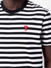 Ami Paris Ami de Coeur Striped T-Shirt