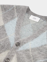 Ami Paris Argyle Brushed Cardigan
