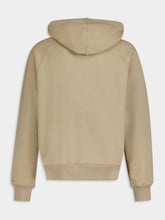 Ami Paris Embroidered Cotton Beige Hoodie
