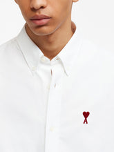 Ami Paris Logo-Embroidered Poplin Cotton Shirt