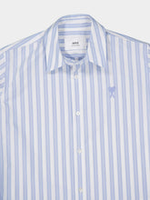 Ami Paris Long-Sleeve Striped Cotton Shirt