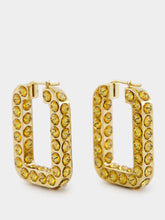 Amina Muaddi Charlotte Crystal-Embellished Hoop Earrings