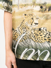 Amiri Cheetah-Print Silk Bowling Shirt