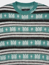 Amiri Skater Striped Knit Green Jumper