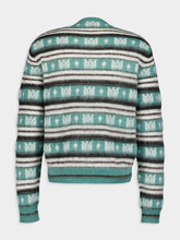 Amiri Skater Striped Knit Green Jumper