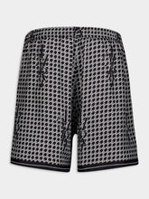 Amiri Staggard Houndstooth Silk Shorts