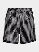 Amiri Staggard Houndstooth Silk Shorts
