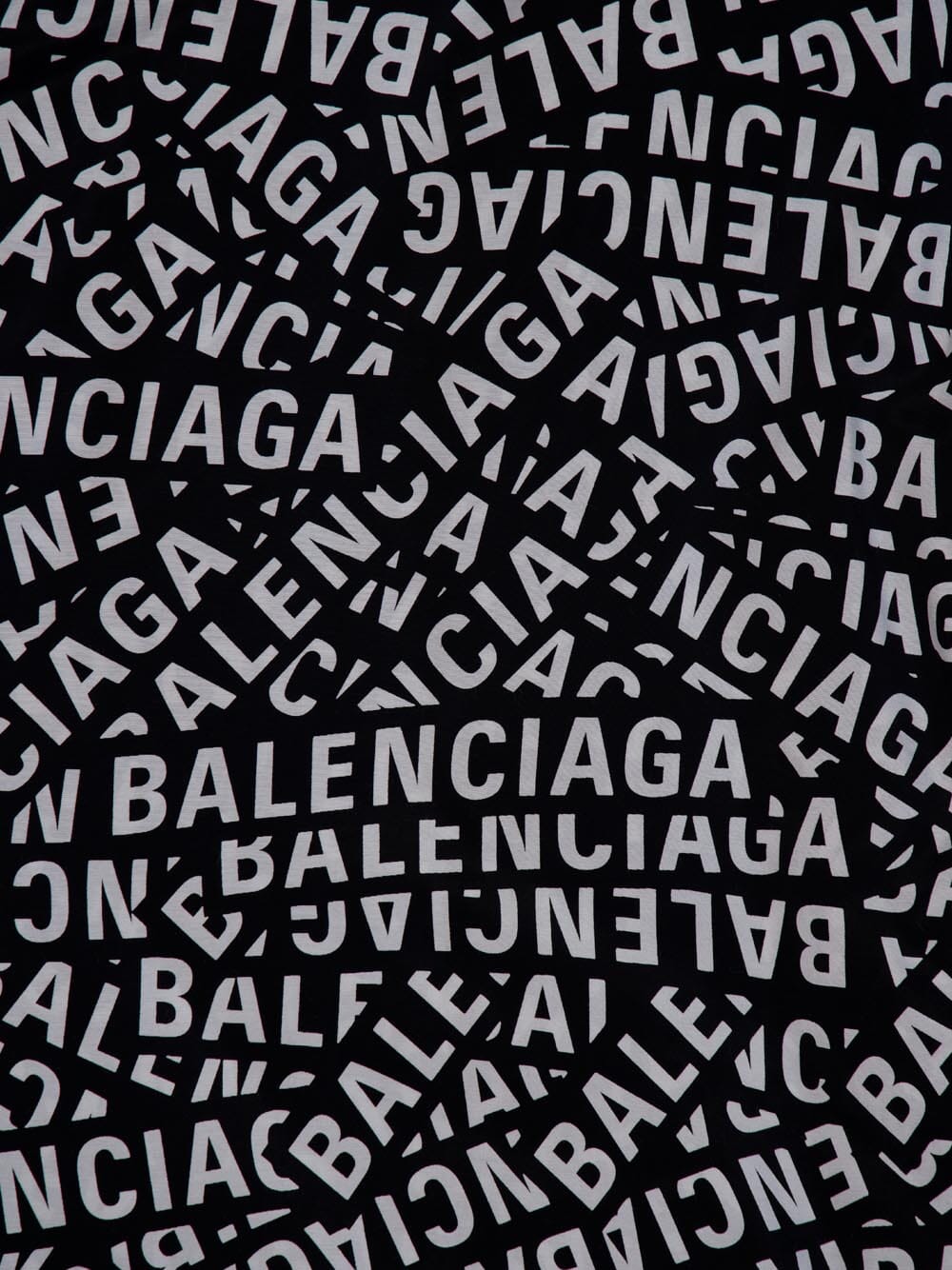 BalenciagaAll-Over Logo Printed Buttoned Shirt at Fashion Clinic