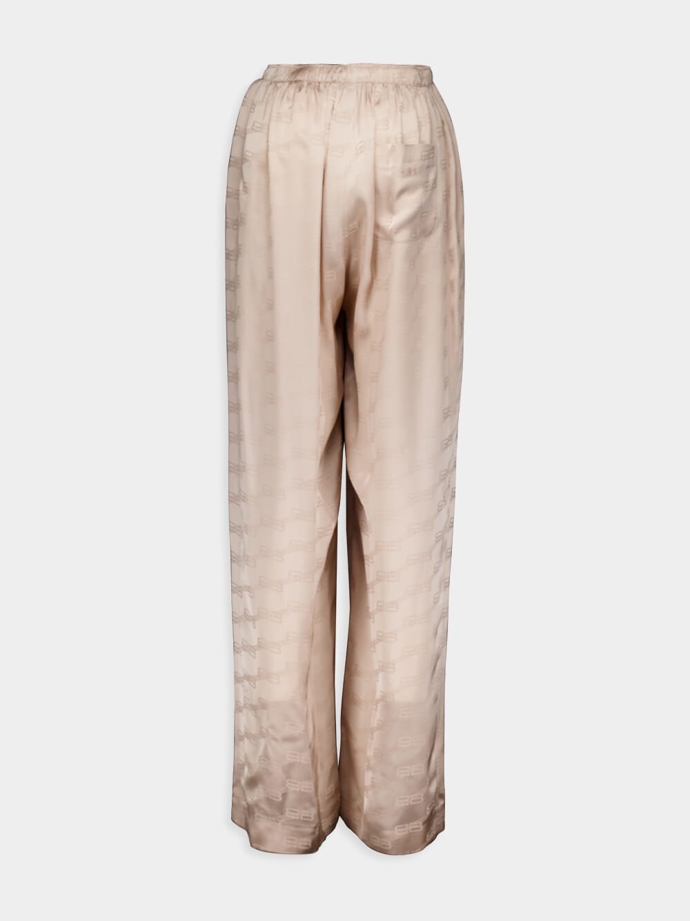 BalenciagaBB Monogram Jacquard Satin Pants at Fashion Clinic