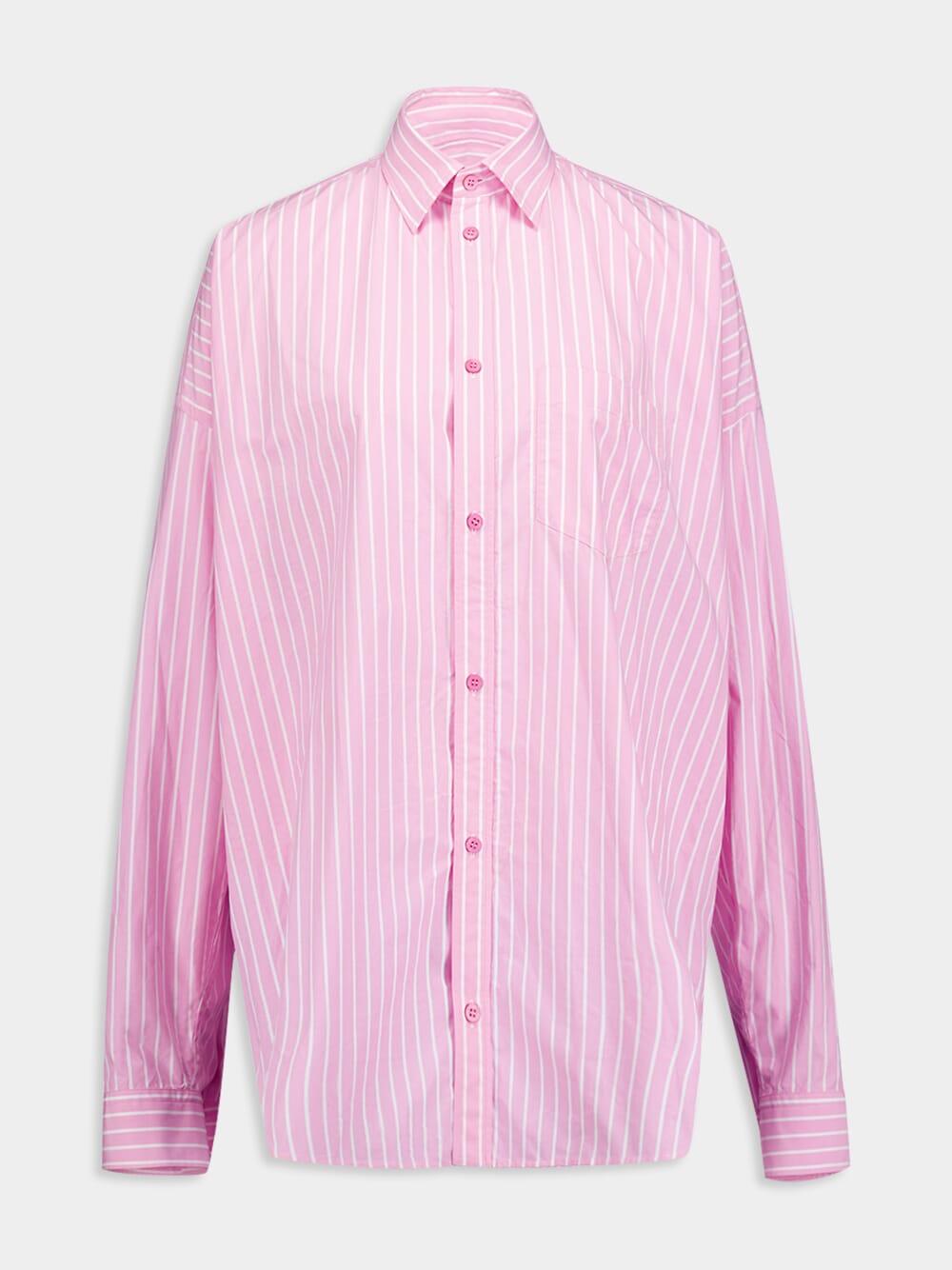 BalenciagaCotton Poplin Striped Oversize Shirt at Fashion Clinic