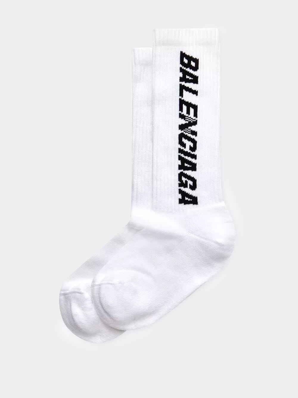 BalenciagaCotton Racer Socks at Fashion Clinic