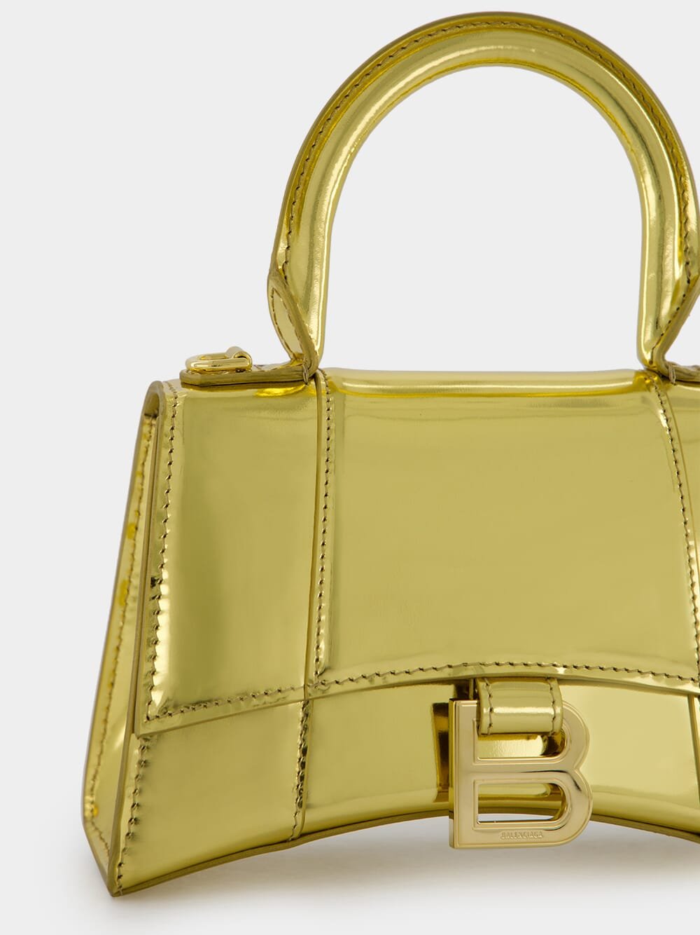 BalenciagaGolden Metallic Handbag at Fashion Clinic