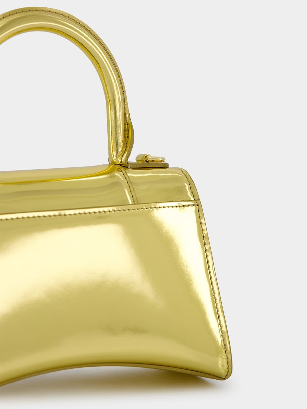 BalenciagaGolden Metallic Handbag at Fashion Clinic