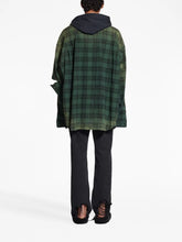 Balenciaga Hooded Check-Print Oversized Shirt