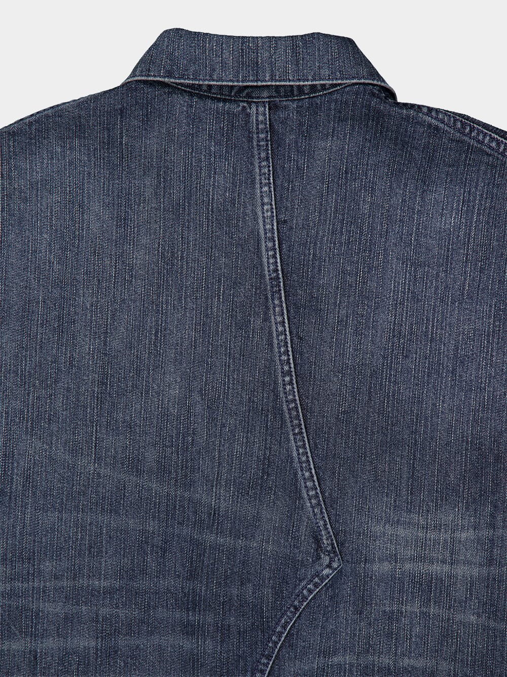 BalenciagaItalian Indigo Ring Denim Deconstructed Jacket at Fashion Clinic