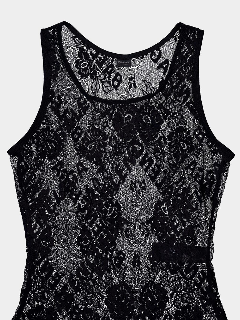 BalenciagaLace Tank Top at Fashion Clinic