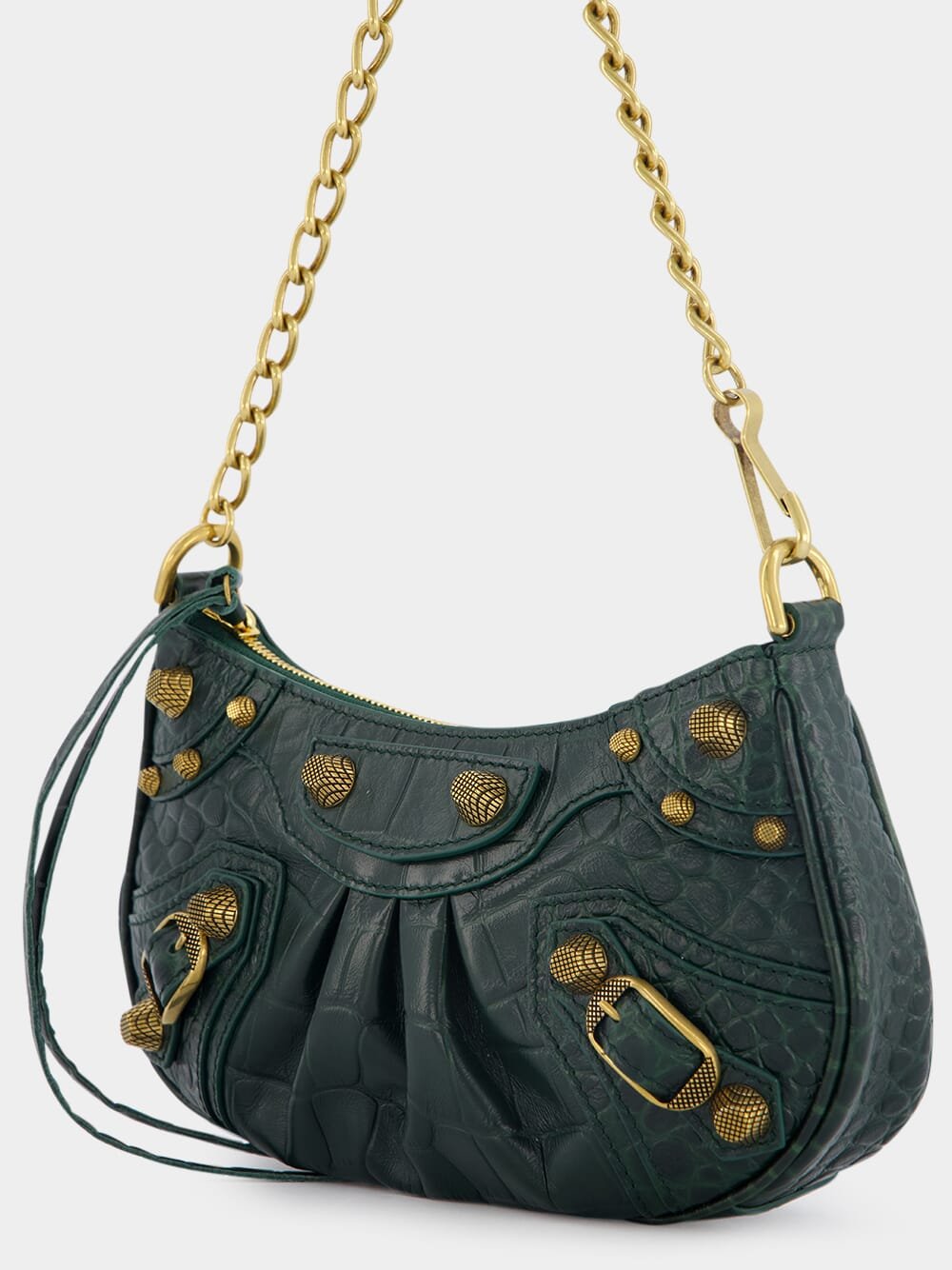 BalenciagaLe Cagole Mini Croc-Effect Leather Bag at Fashion Clinic