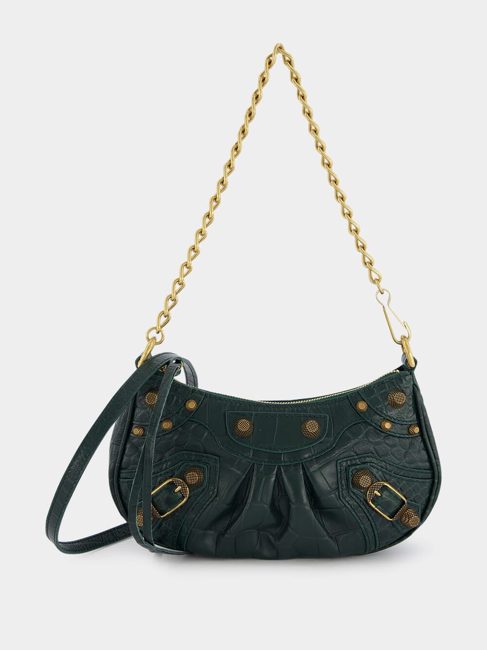 BalenciagaLe Cagole Mini Croc-Effect Leather Bag at Fashion Clinic