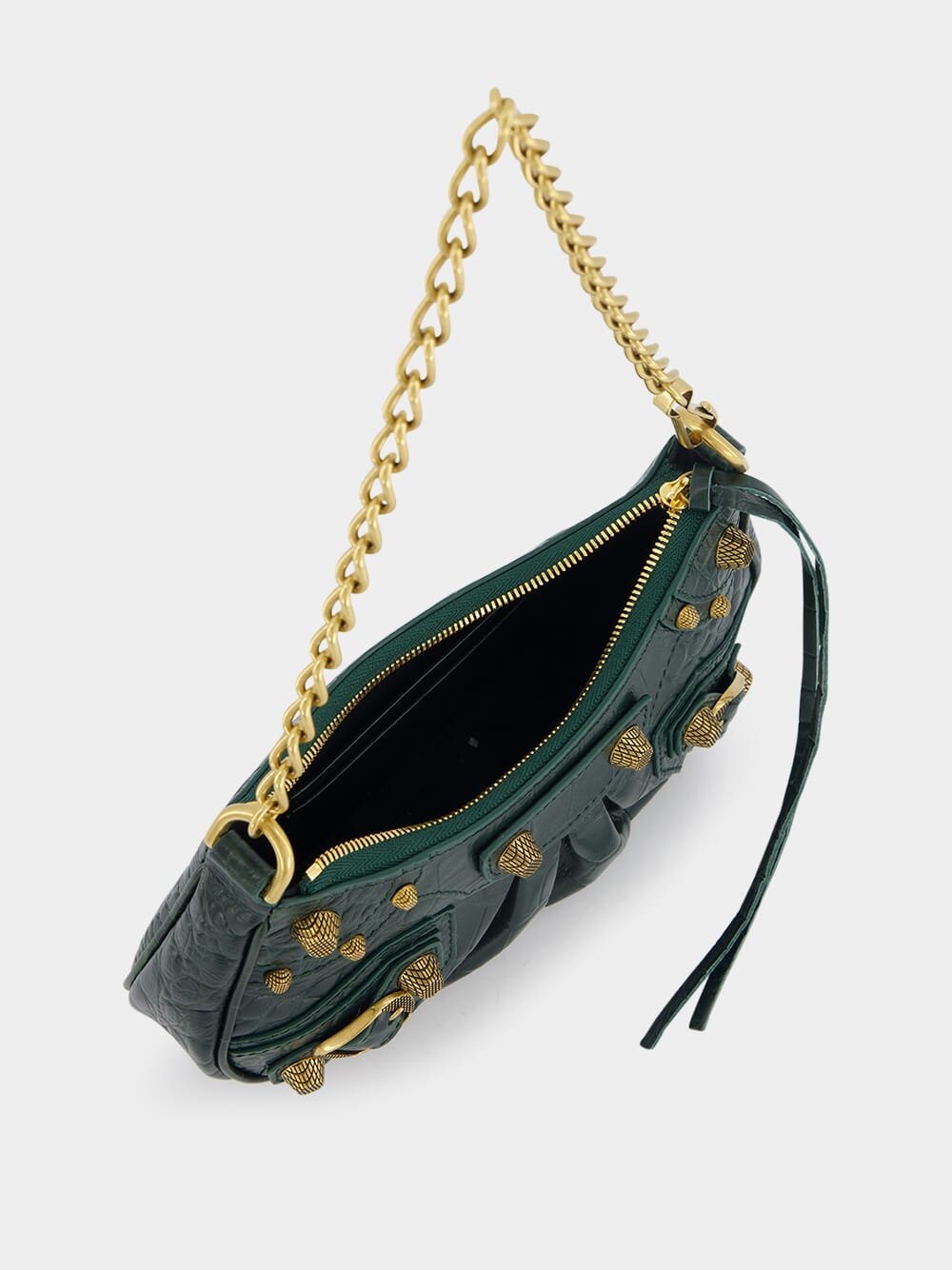 BalenciagaLe Cagole Mini Croc-Effect Leather Bag at Fashion Clinic