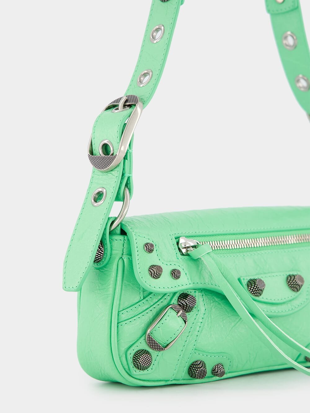 BalenciagaLight Green Le Cagole Xs Sling Bag at Fashion Clinic