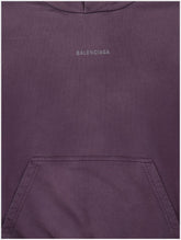 Balenciaga Logo-Embroidered Faded Effect Hoodie