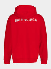 Balenciaga Logo Hoodie in Red