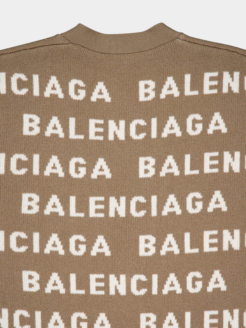 BalenciagaLogo Pattern Knit Cardigan at Fashion Clinic