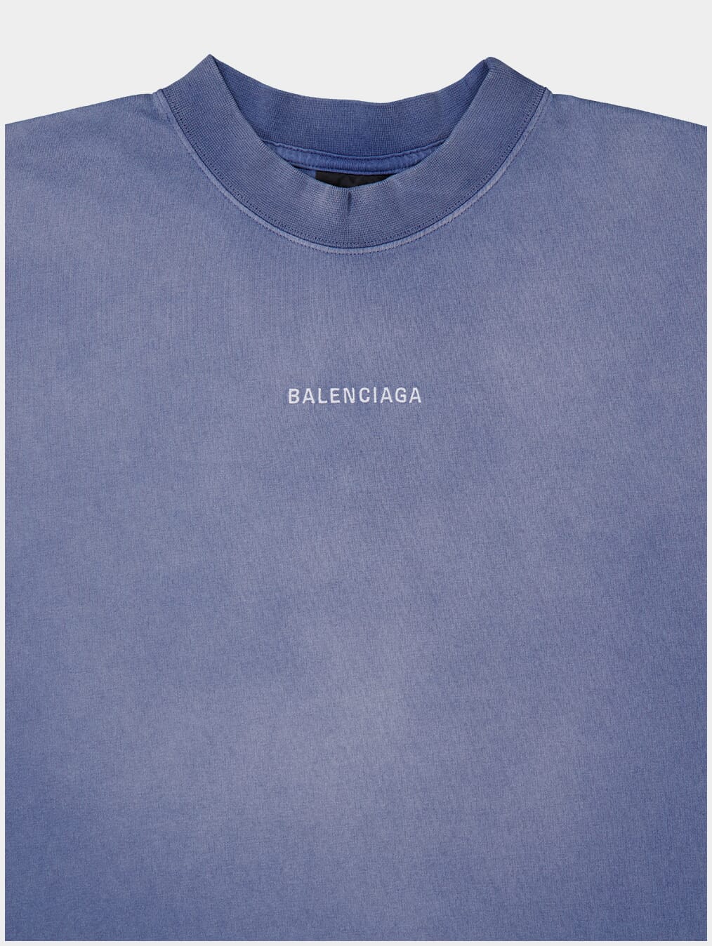 BalenciagaLogo-Print Faded Effect T-Shirt at Fashion Clinic