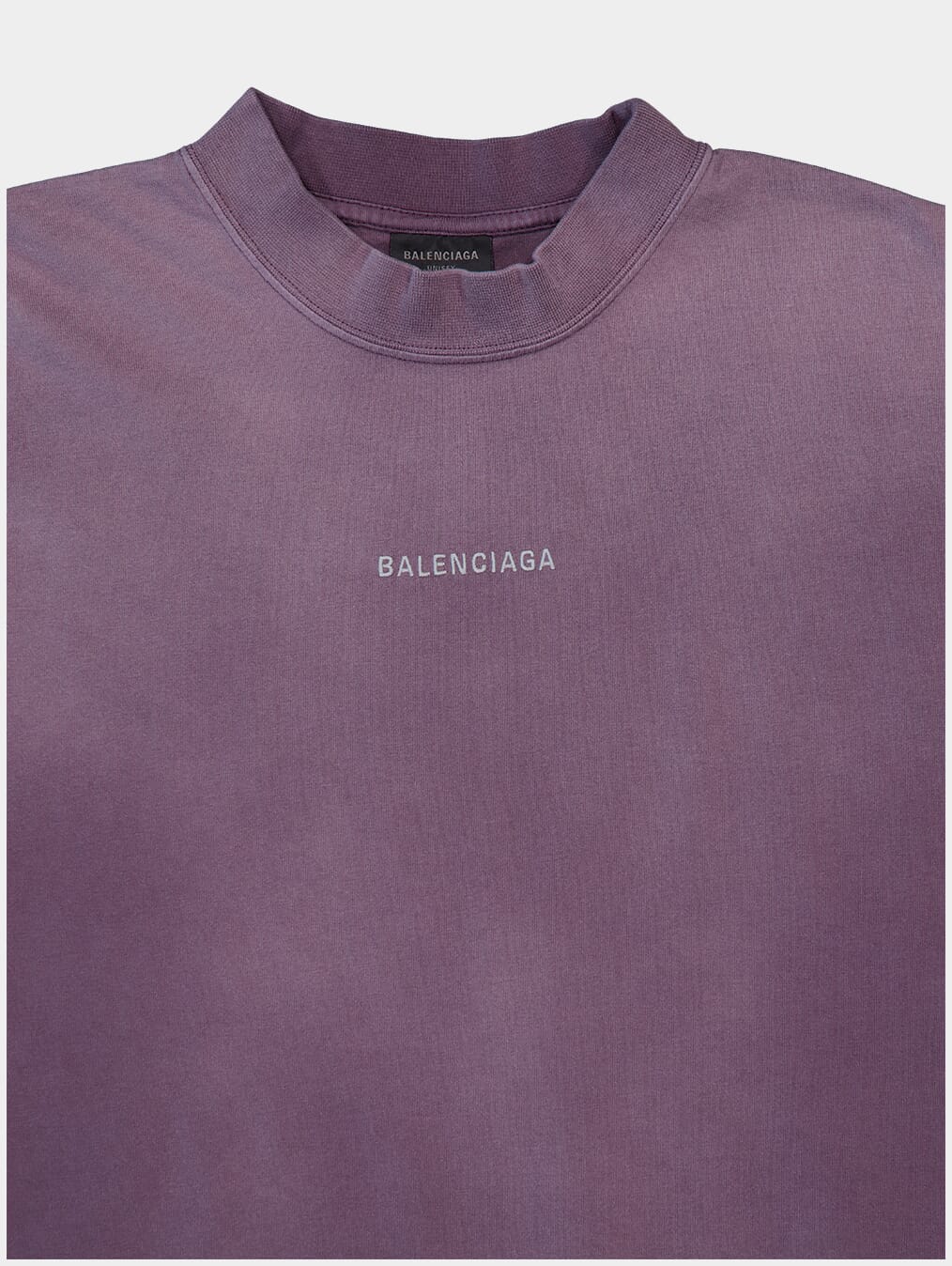 BalenciagaLogo-Print Faded Effect T-Shirt at Fashion Clinic