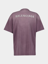 Balenciaga Logo-Print Faded Effect T-Shirt