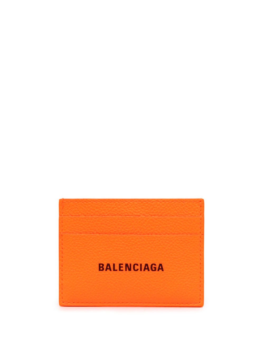 BalenciagaLogo-Print Leather Cardholder at Fashion Clinic