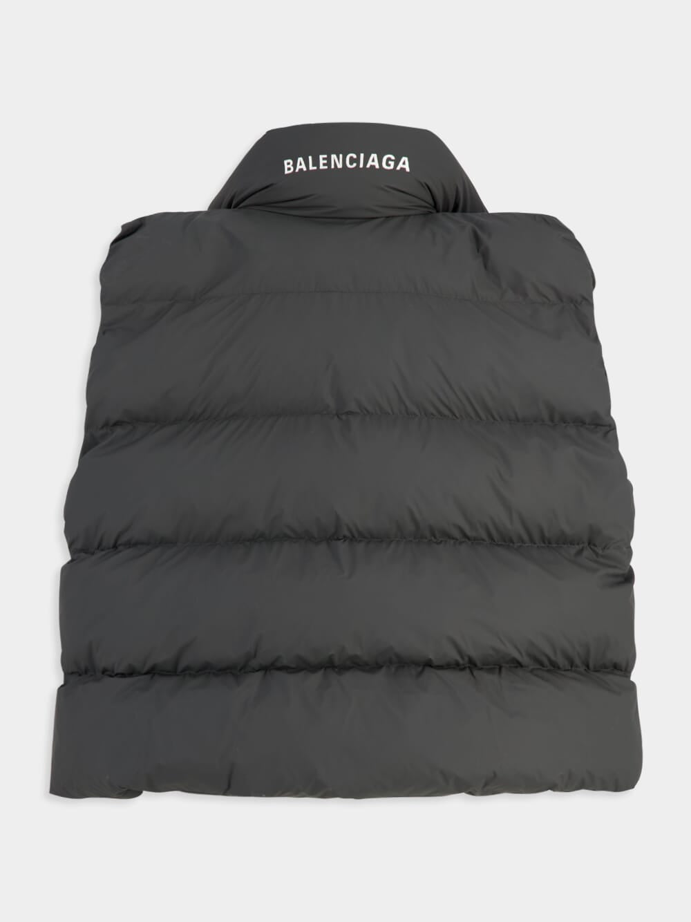 BalenciagaLogo Printed Puffer Wrap Gilet at Fashion Clinic