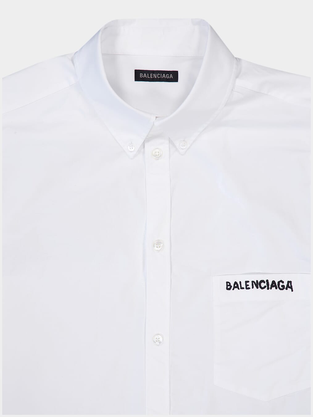 BalenciagaLogo Printed Short-Sleeved Shirt at Fashion Clinic