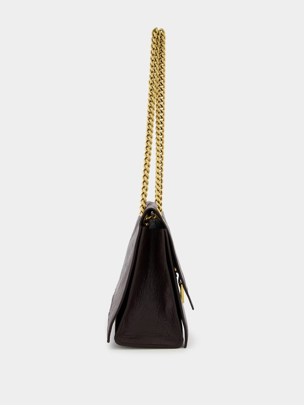 BalenciagaMedium Crush Brown Shoulder Bag at Fashion Clinic