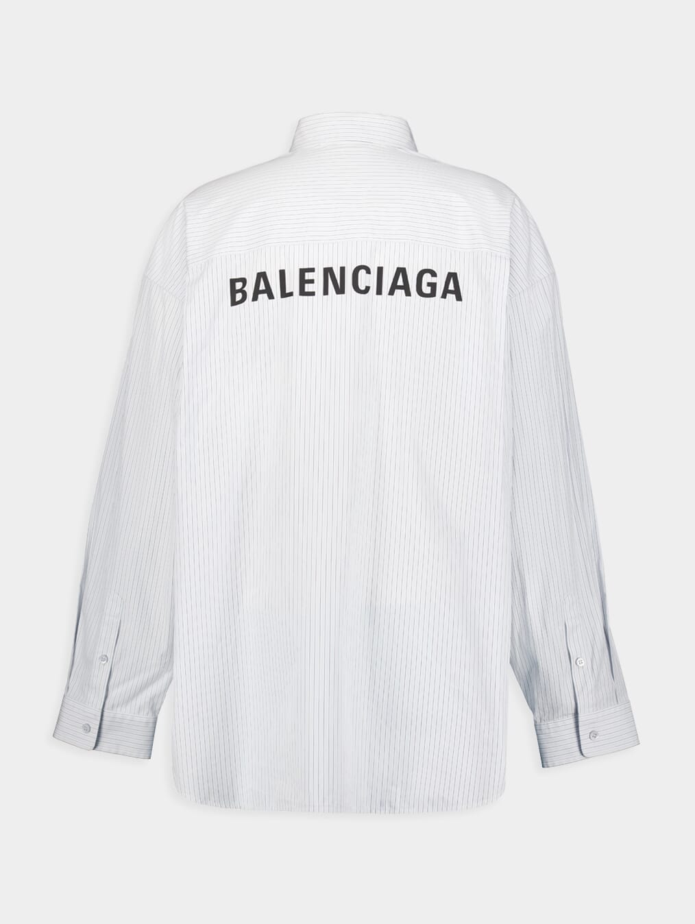 BalenciagaOversized Stripe Poplin Shirt at Fashion Clinic