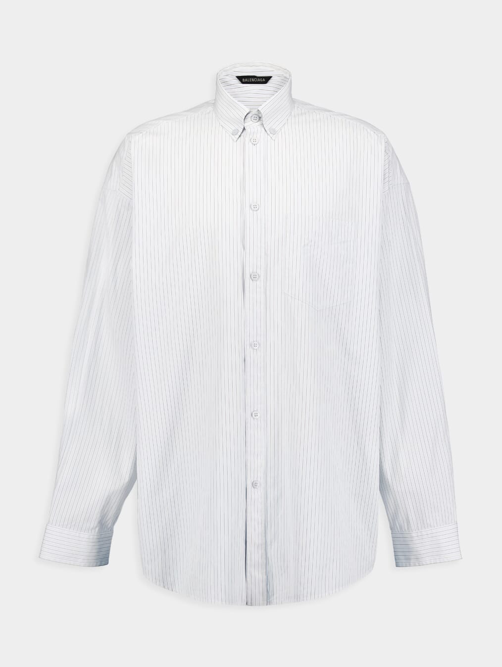 BalenciagaOversized Stripe Poplin Shirt at Fashion Clinic