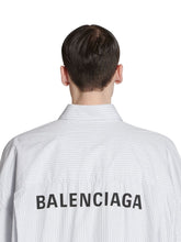 Balenciaga Oversized Stripe Poplin Shirt