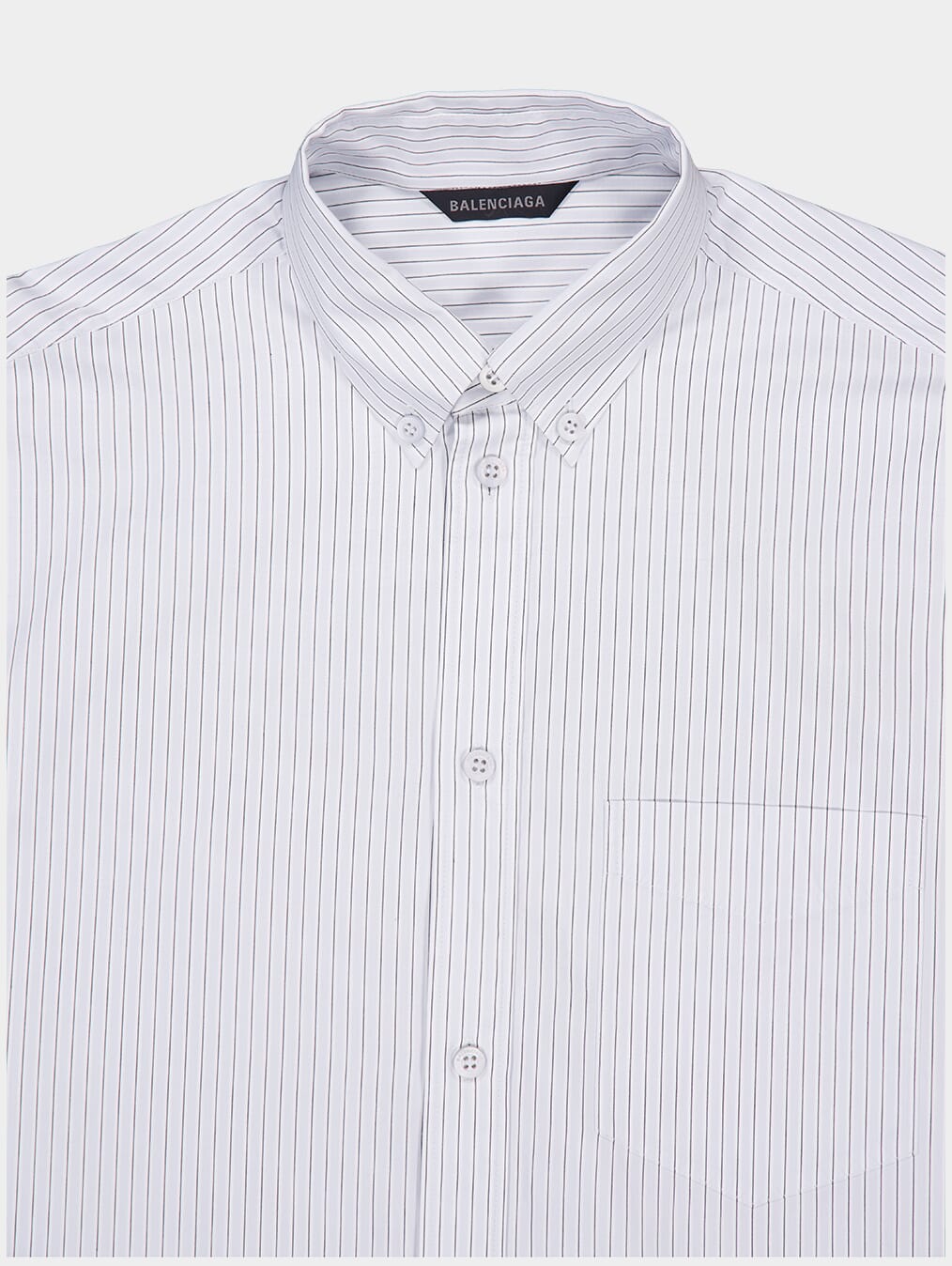 BalenciagaOversized Stripe Poplin Shirt at Fashion Clinic