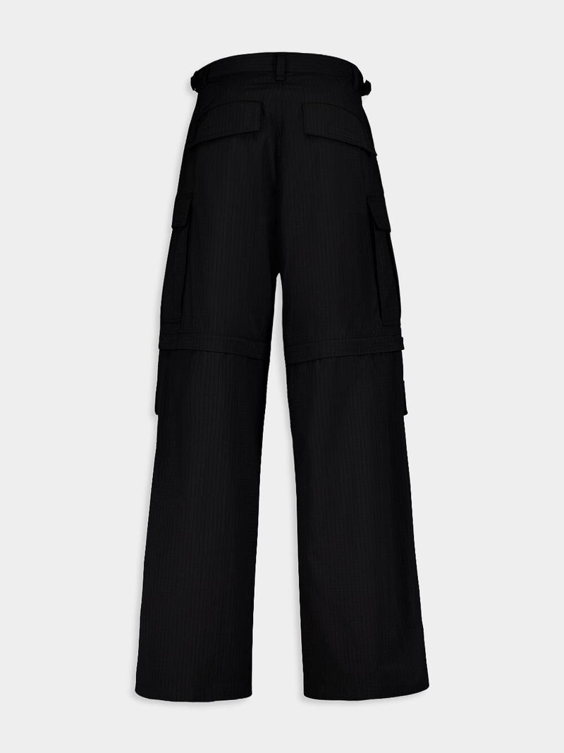 Balenciaga Black Ripstop Cargo Trousers