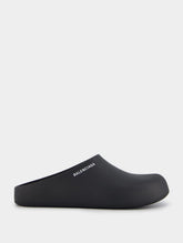 Balenciaga Rubber Logo-Print Mule Slide