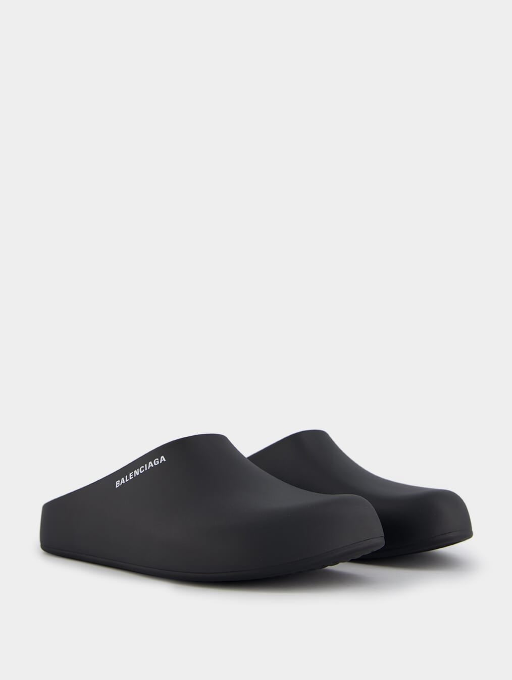 BalenciagaRubber Logo-Print Mule Slide at Fashion Clinic