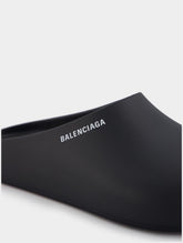 Balenciaga Rubber Logo-Print Mule Slide