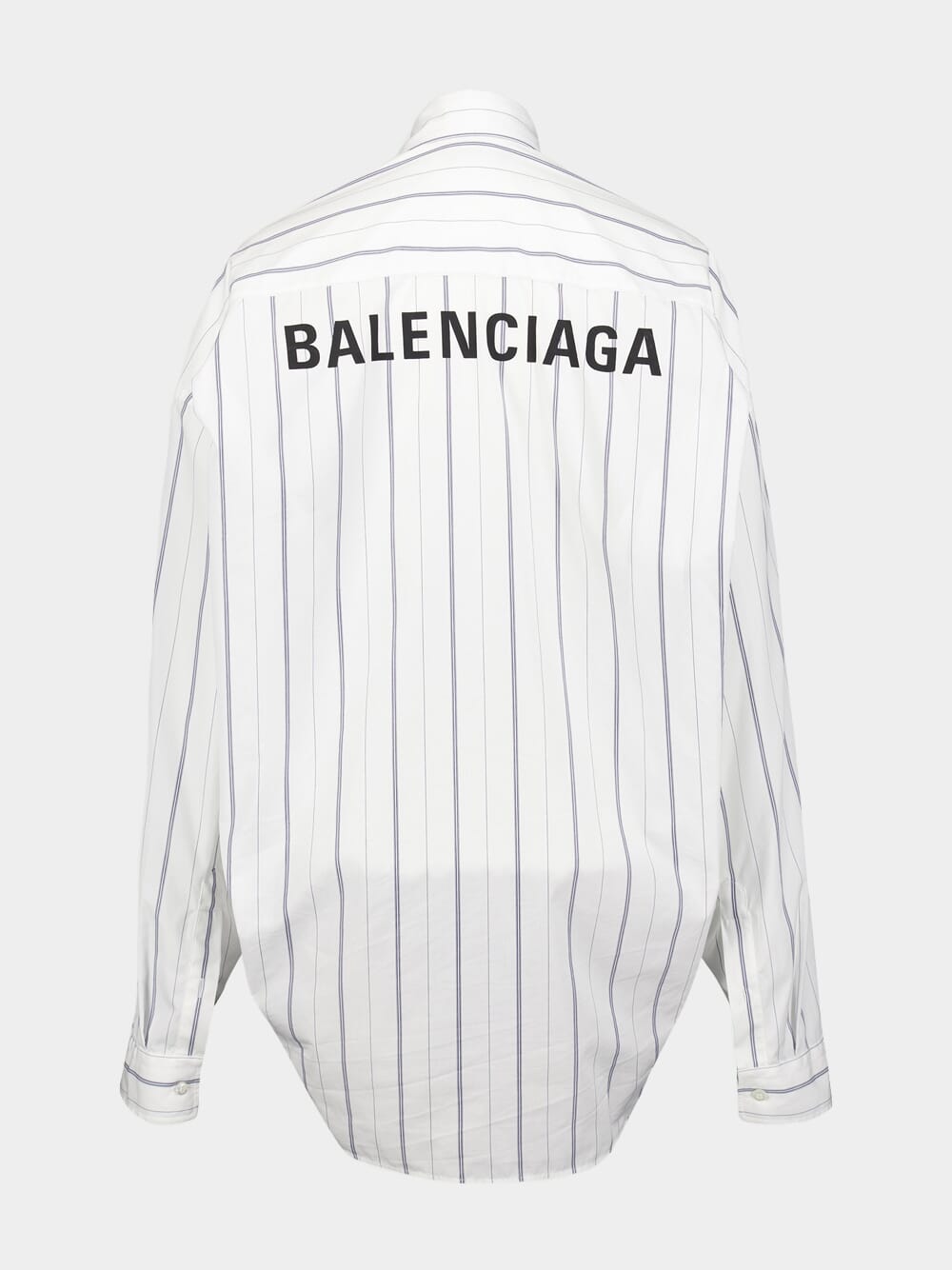 BalenciagaStripe Poplin Cocoon Shirt at Fashion Clinic